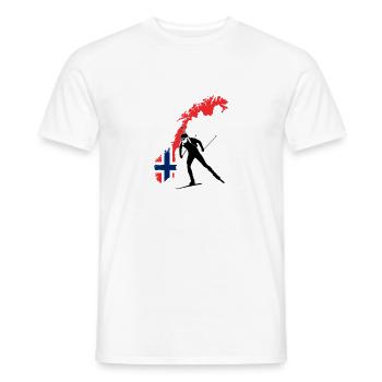 Biathlon Saison Norway Norwegen Norge als Geschenk - Männer T-Shirt - Weiß - Vorne - AI Model Male 178 dark (178cm)