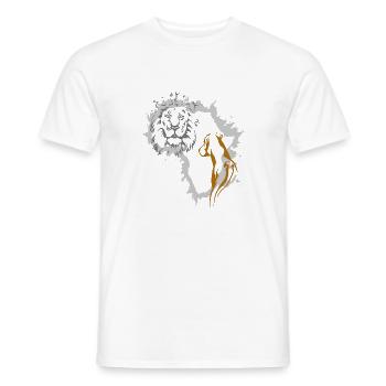 Rhodesian Ridgeback Löwe Afrika Liebhaber RR - Männer T-Shirt - Weiß - Vorne - AI Model Male 178 dark (178cm)