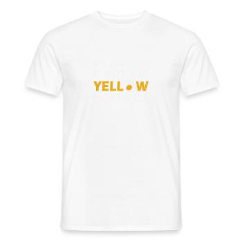 My English Is Not The Yellow From The Egg - Lustig - Männer T-Shirt - Weiß - Vorne - AI Model Male 178 dark (178cm)