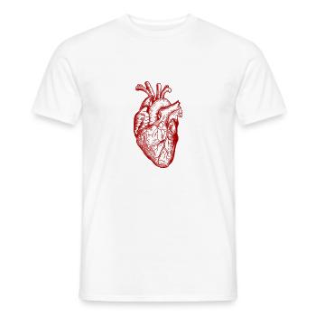 Vintage Herz Anatomie Aorta Mediziner Geschenk - Männer T-Shirt - Weiß - Vorne - AI Model Male 178 dark (178cm)