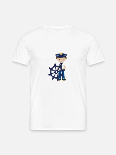 Matrose Cartoon Kind - Männer T-Shirt - Weiß
