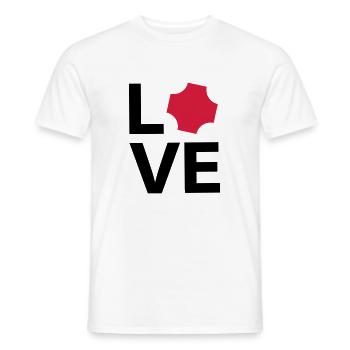Love - Räppli - Männer T-Shirt - Weiß - Vorne - AI Model Male 178 dark (178cm)
