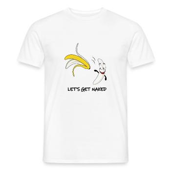 BanaNAKED - Männer T-Shirt - Weiß - Vorne - AI Model Male 178 dark (178cm)