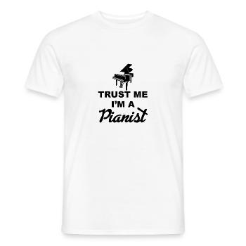 Pianist - Männer T-Shirt - Weiß - Vorne - AI Model Male 178 dark (178cm)