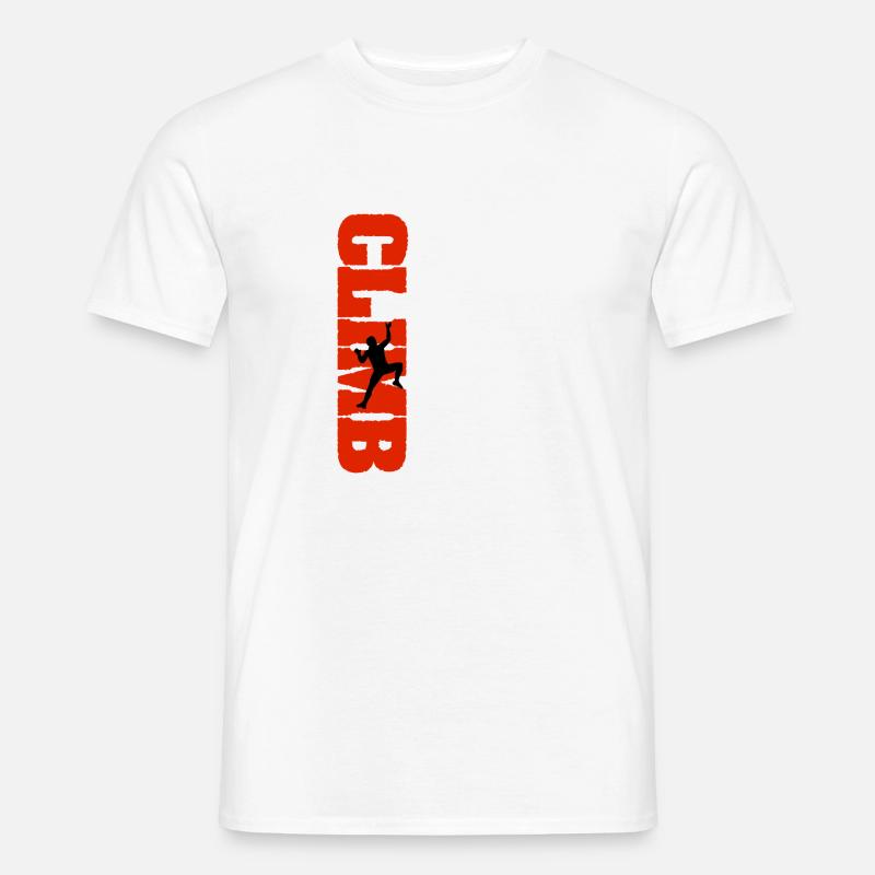 Klettern Kletterer Bouldern Geschenkidee - Männer T-Shirt - Weiß