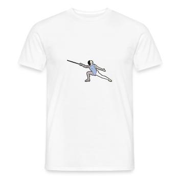 Lustig Fechten Spruch Fechter Fechtkunst Geschenk - Männer T-Shirt - Weiß - Vorne - AI Model Male 178 dark (178cm)
