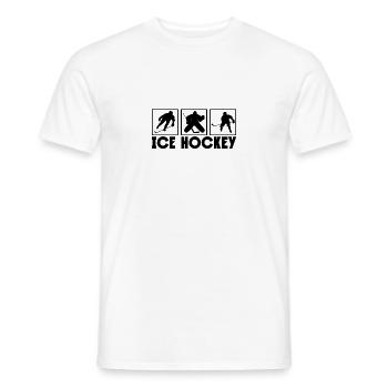 Ice hockey - Männer T-Shirt - Weiß - Vorne - AI Model Male 178 dark (178cm)