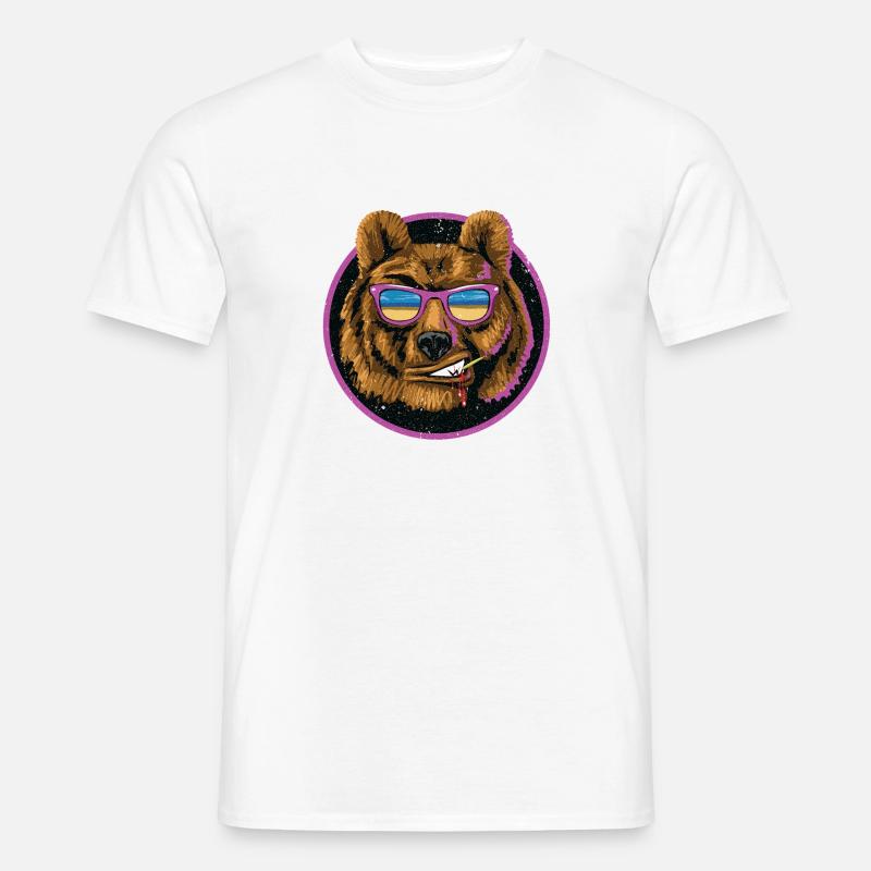 Bär, cool - Männer T-Shirt - Weiß
