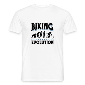 Evolution Biking Radfahrer Radsport Radsport Bike - Männer T-Shirt - Weiß - Vorne - AI Model Male 178 dark (178cm)