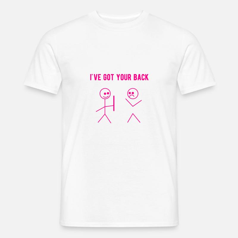Unterstützung Hinter Dir stehen Wortwitz englisch - Männer T-Shirt - Weiß