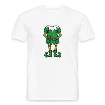 Elf Costume Xmas Matching Family Christmas Pajama - Men's T-Shirt - white - Front - AI Model Male 178 dark (178cm)