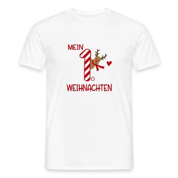 Mein erstes Weihnachten - Männer T-Shirt - Weiß - Vorne - AI Model Male 178 dark (178cm)
