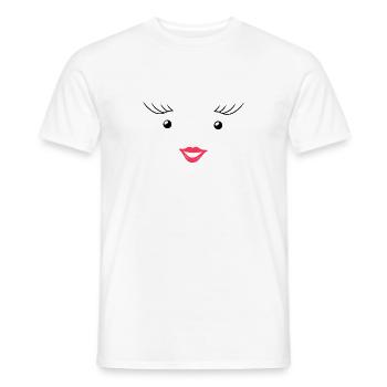 Costume de lait et chocolat pour le défilé du carnaval - T-shirt homme - blanc - Devant - AI Model Male 178 dark (178cm)