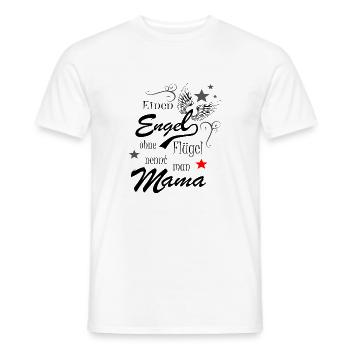 Maman ange ailes cadeau de fête des mères disant - T-shirt homme - blanc - Devant - AI Model Male 178 dark (178cm)