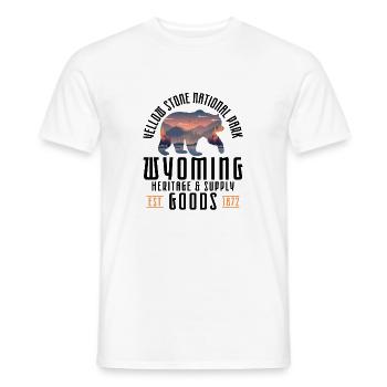 Yellow Stone Nationalpark - Männer T-Shirt - Weiß - Vorne - AI Model Male 178 dark (178cm)