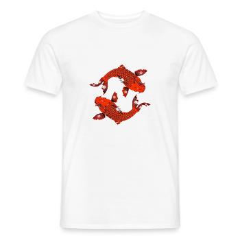 Koï rouge - T-shirt homme - blanc - Devant - AI Model Male 178 dark (178cm)