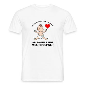 Muttertag Baby Herz Muttertag - Männer T-Shirt - Weiß - Vorne - AI Model Male 178 dark (178cm)