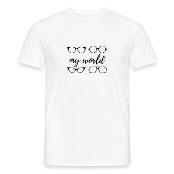 Mon opticien du monde - T-shirt homme - blanc - Devant - AI Model Male 178 dark (178cm)
