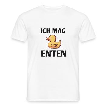 GUMMIENTE ICh mag enten - Männer T-Shirt - Weiß - Vorne - AI Model Male 178 dark (178cm)