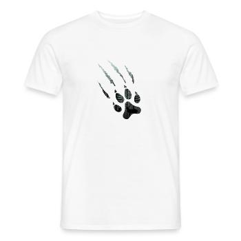 Bärentatze im Wald - Männer T-Shirt - Weiß - Vorne - AI Model Male 178 dark (178cm)