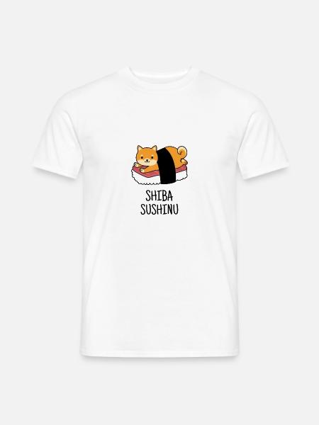 Shiba Inu | Sushi - Männer T-Shirt - Weiß