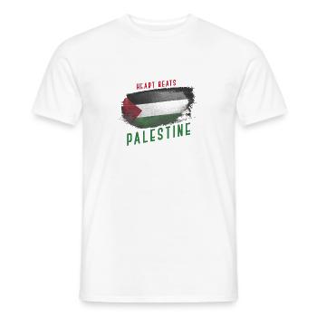 Palæstina - Mænd T-shirt - hvid - Foran - AI Model Male 178 dark (178cm)