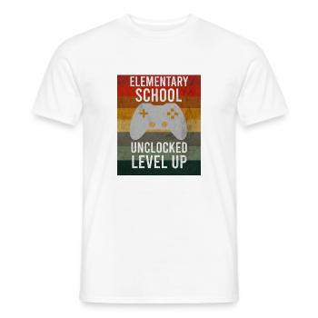 Grundschule Controller Level Up - Männer T-Shirt - Weiß - Vorne - AI Model Male 178 dark (178cm)