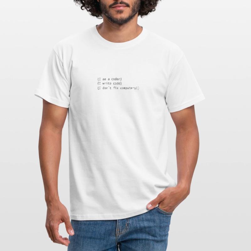 I am a coder! Computer nerds computer scientist saying Men's T-Shirt