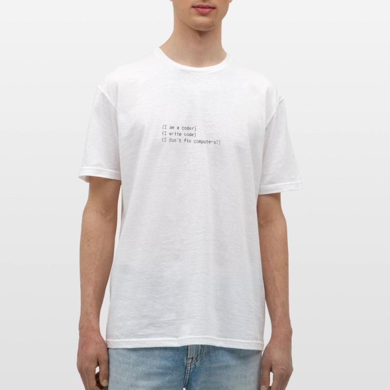 I am a coder! Computer Nerds Informatiker Spruch Männer T-Shirt