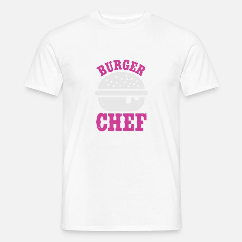 Burger Chef - Männer T-Shirt - Weiß