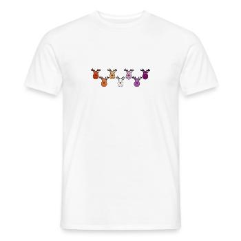 Festive lesbian reindeer for Christmas - Men's T-Shirt - white - Front - AI Model Male 178 dark (178cm)