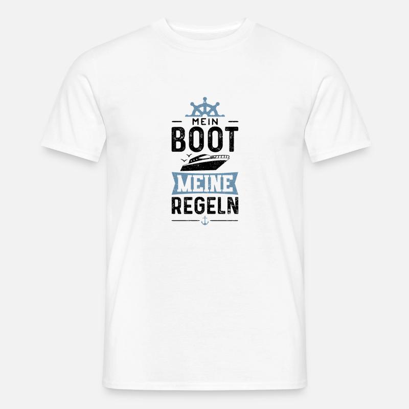 Mein Boot Meine Regeln - Boot - Männer T-Shirt - Weiß