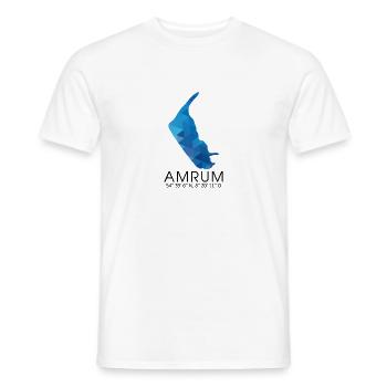 Amrum Ostfriesische Insel Nordsee Carte Polygone - T-shirt homme - blanc - Devant - AI Model Male 178 dark (178cm)