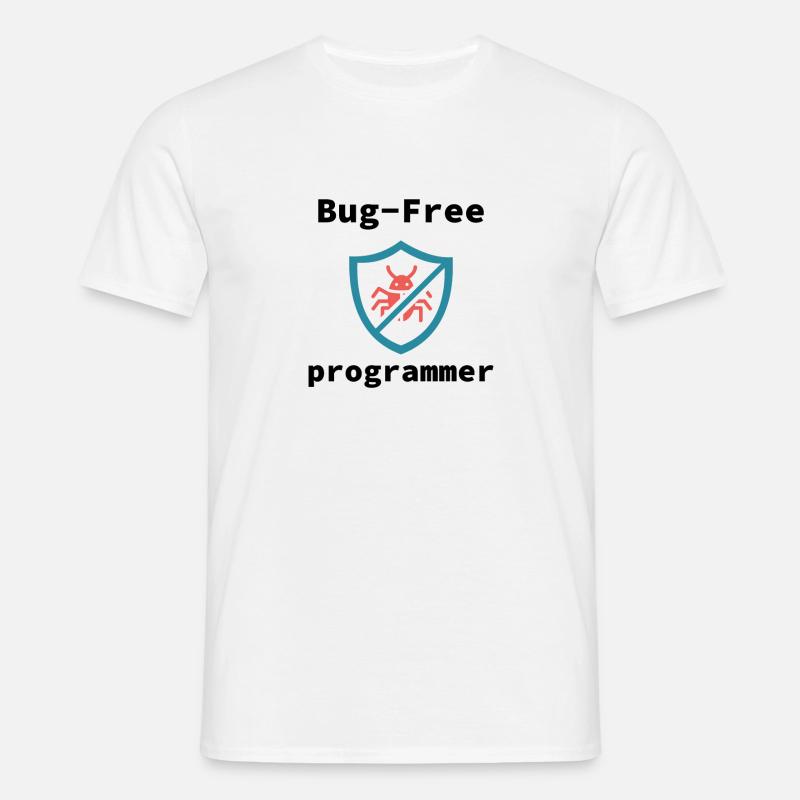 Bug-Free Programmer, Bug-Free Programming - Men's T-Shirt - white