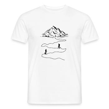 Ski tour touring ski gift idea for a birthday - Men's T-Shirt - white - Front - AI Model Male 178 dark (178cm)