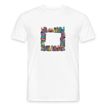 Lire plus de livres lecture cadeau d’enseignement pour Livre Lov - T-shirt homme - blanc - Devant - AI Model Male 178 dark (178cm)
