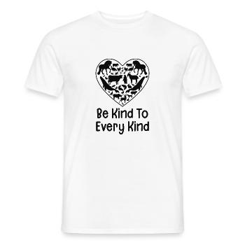 Be Kind to Every Enfant Vegan Droits des animaux Protection des animaux - T-shirt homme - blanc - Devant - AI Model Male 178 dark (178cm)