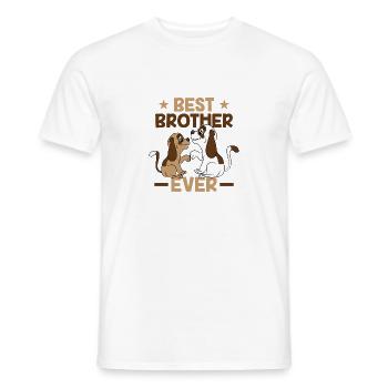 MEILLEUR BROTHER EVER DOGS by The Manzanita - T-shirt homme - blanc - Devant - AI Model Male 178 dark (178cm)