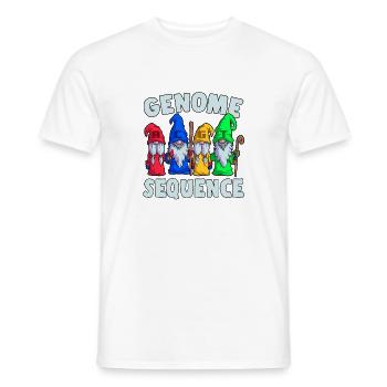Genome Sequence Funny Gnome Biology Science Pun - Men's T-Shirt - white - Front - AI Model Male 178 dark (178cm)