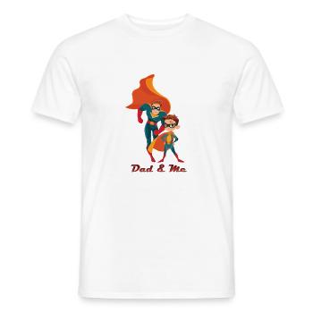 Heroes | Papa et Me | - T-shirt homme - blanc - Devant - AI Model Male 178 dark (178cm)
