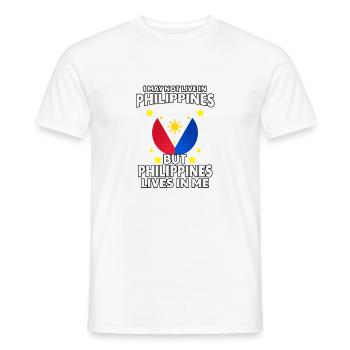Philippines Life Love Filipino Flag I Gift - Men's T-Shirt - white - Front - AI Model Male 178 dark (178cm)