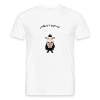 leadersheep - T-shirt homme - blanc - Devant - AI Model Male 178 dark (178cm)