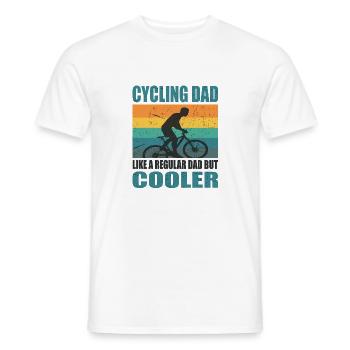 Cycling Dad Fahrrad bike bicycle Vater Papa - Männer T-Shirt - Weiß - Vorne - AI Model Male 178 dark (178cm)