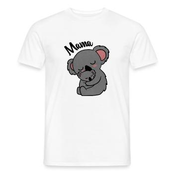 Maman mignonne d’ours de Koala avec le cub - T-shirt homme - blanc - Devant - AI Model Male 178 dark (178cm)