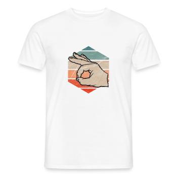 LOOKED IN by The Manzanita ́s - Men's T-Shirt - white - Front - AI Model Male 178 dark (178cm)