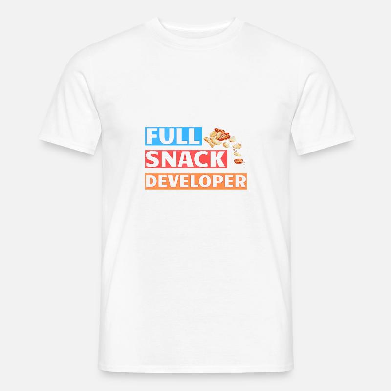 FULL SNACK DEVELOPER - DEVELOPER PUN - Men's T-Shirt - white
