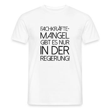 Fachkräftemangel Politik politisch Lustig Spaß - Männer T-Shirt - Weiß - Vorne - AI Model Male 178 dark (178cm)