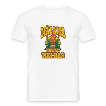 Tiki Bar am Strand Hawaiis - Männer T-Shirt - Weiß - Vorne - AI Model Male 178 dark (178cm)