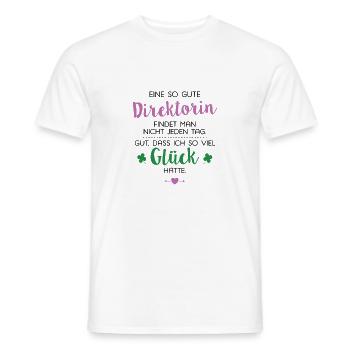 Ich hatte Glück Direktorin Geschenk Spruch - Männer T-Shirt - Weiß - Vorne - AI Model Male 178 dark (178cm)