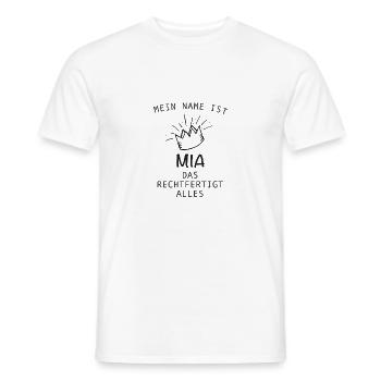 Mia Geschenk Name Geschenkidee Vorname - Männer T-Shirt - Weiß - Vorne - AI Model Male 178 dark (178cm)